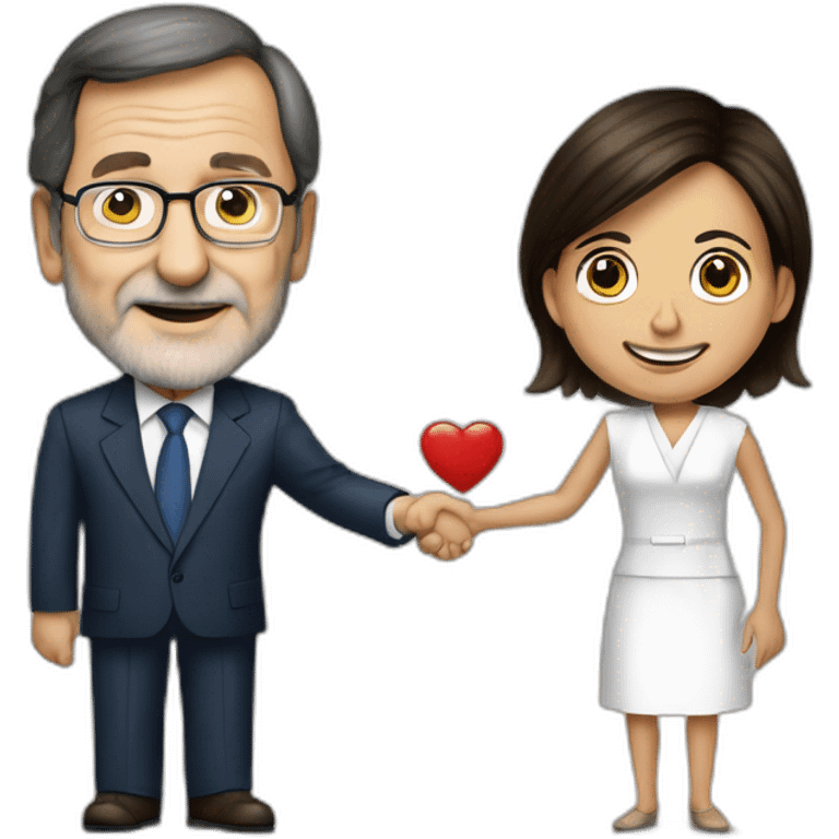 Isabel Diaz Ayuso meeting Mariano Rajoy emoji