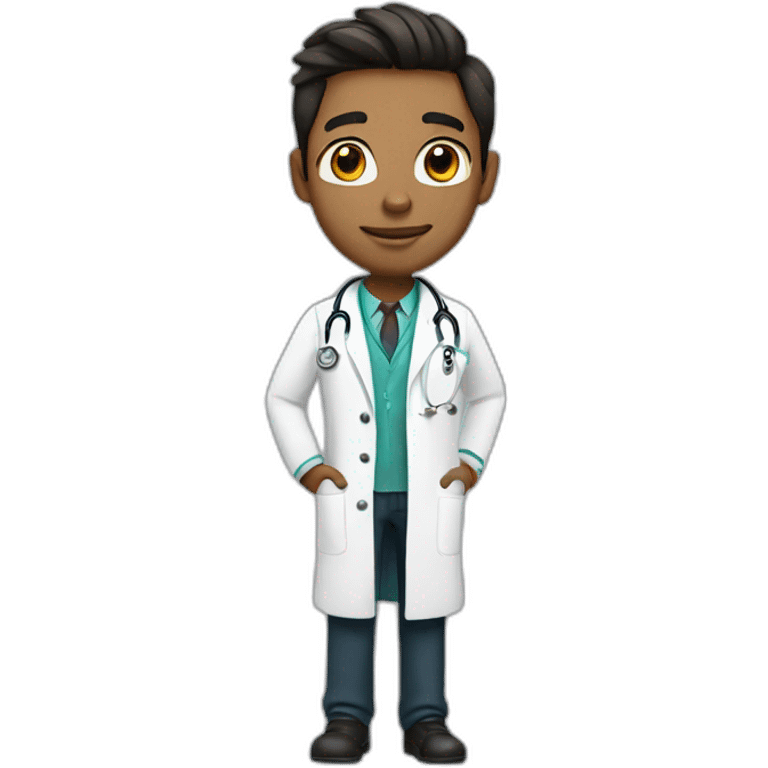 A cute doctor, tall and handsome emoji