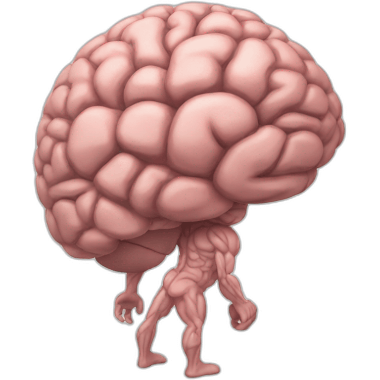 brain with muscular arms emoji