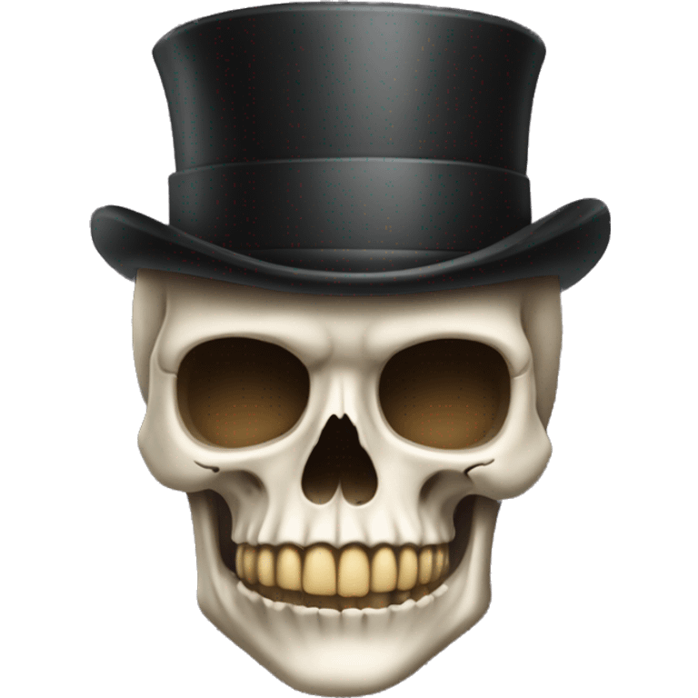 Skull emoji with a tophat and a monicle emoji