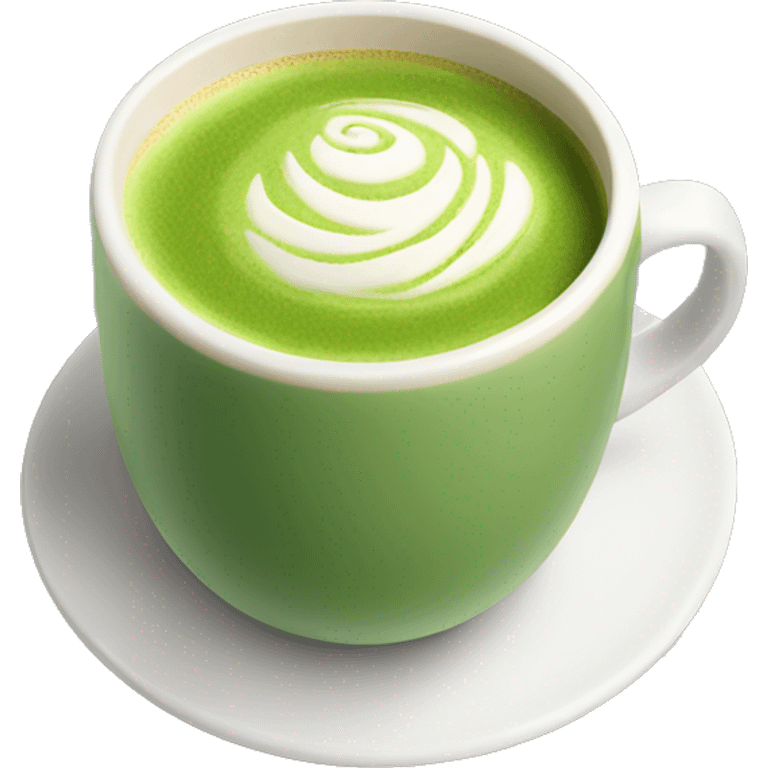 Matcha latte in mug emoji