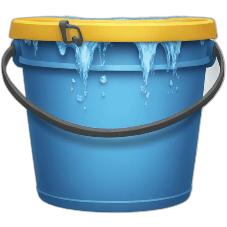 bucket with full of water emoji