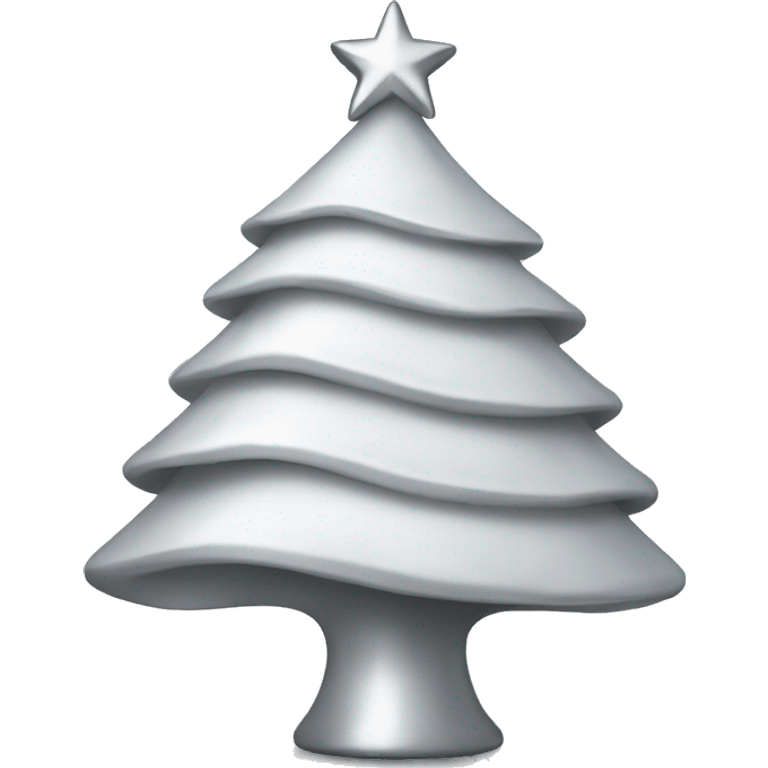 White a silver Christmas tree  emoji