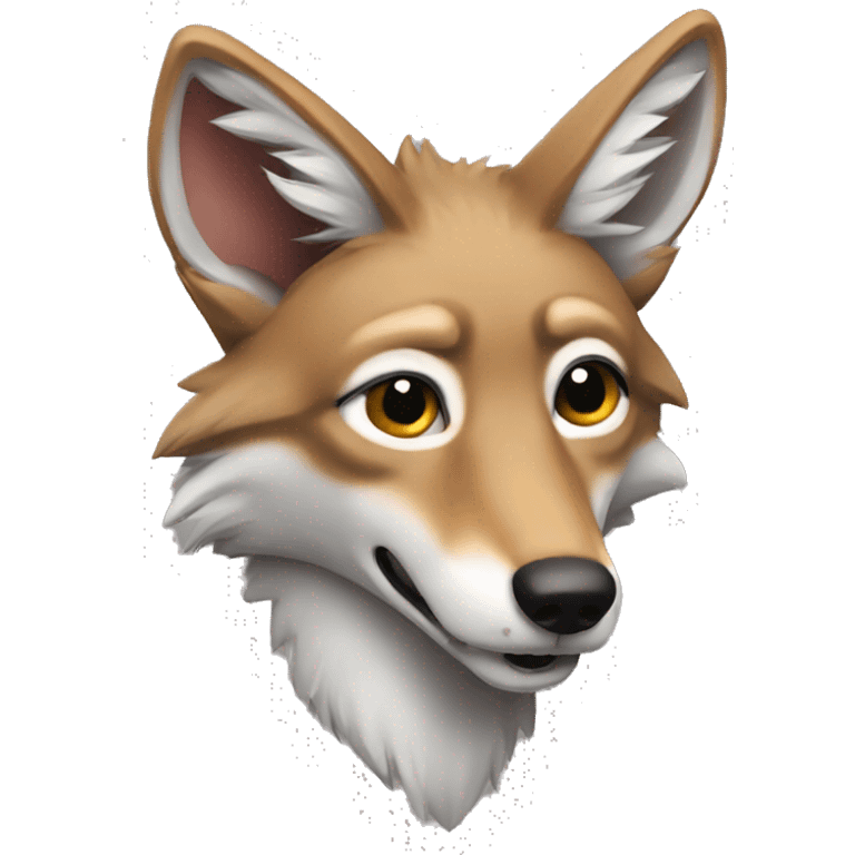 coyote blushing emoji