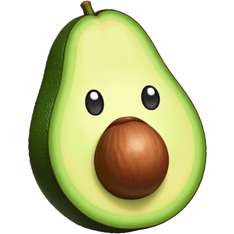 Aguacate con labios grandes emoji