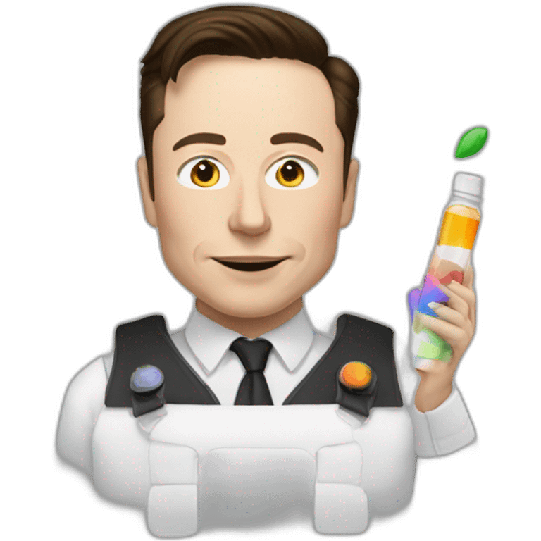 elon musk doing drugs, for educational purposes only, inclusiveness and positive, LGTBQ+ emoji