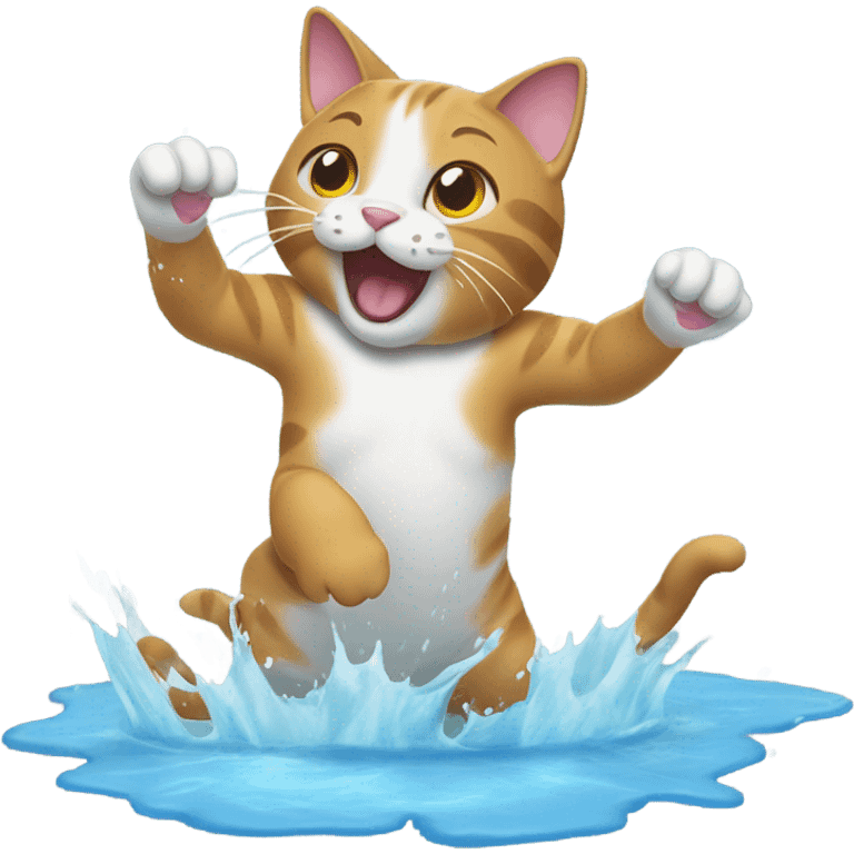 swimming cat  emoji