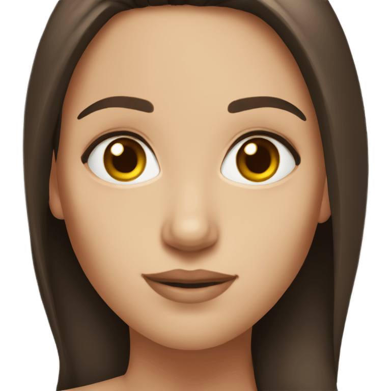 brunette with fair skin  emoji