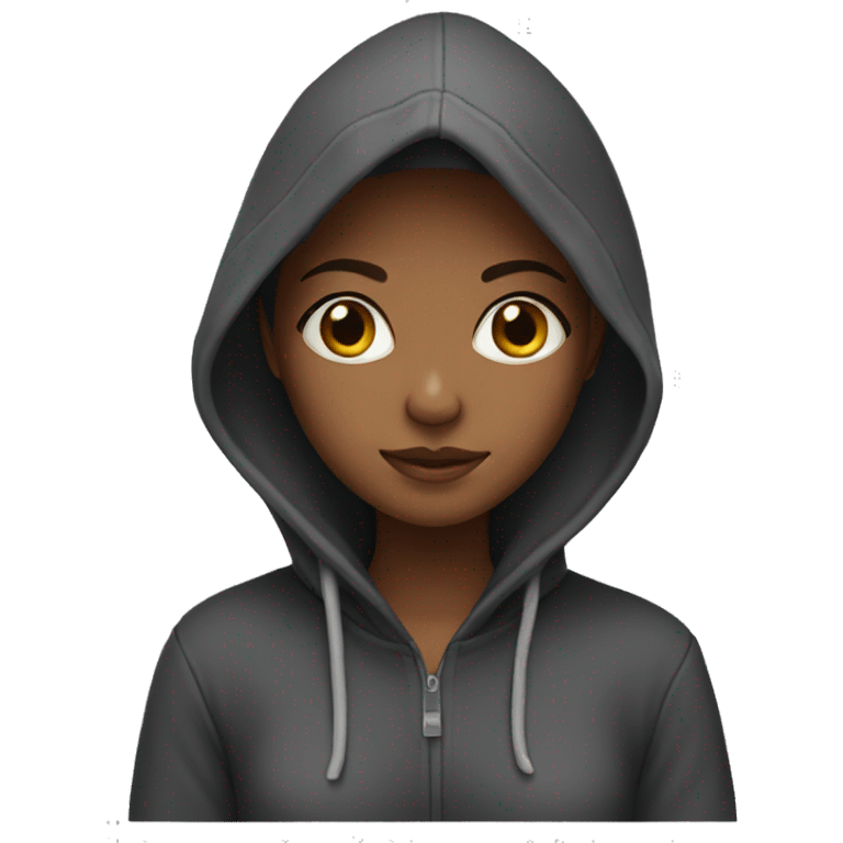 Girl with a hoodie emoji