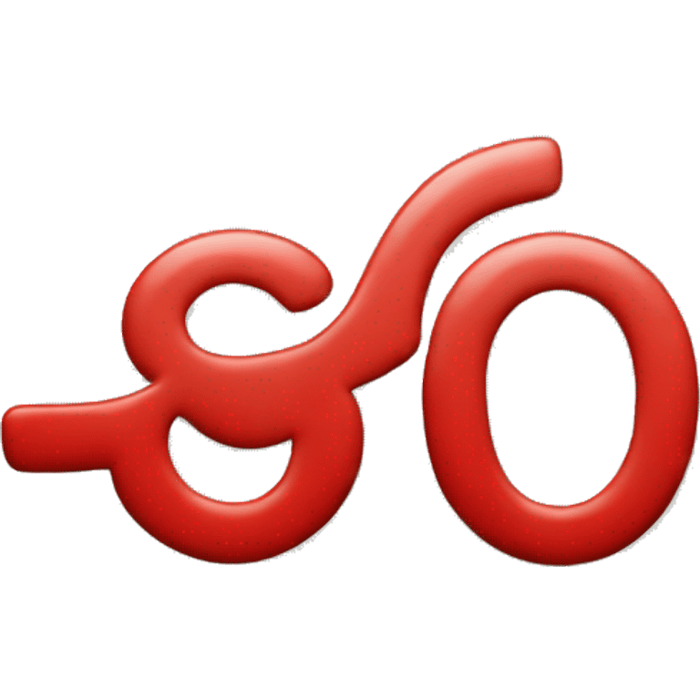 the number 60 in red with a red underliene emoji