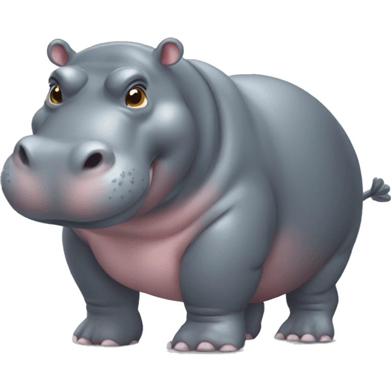 Hippopotames avec son corps emoji