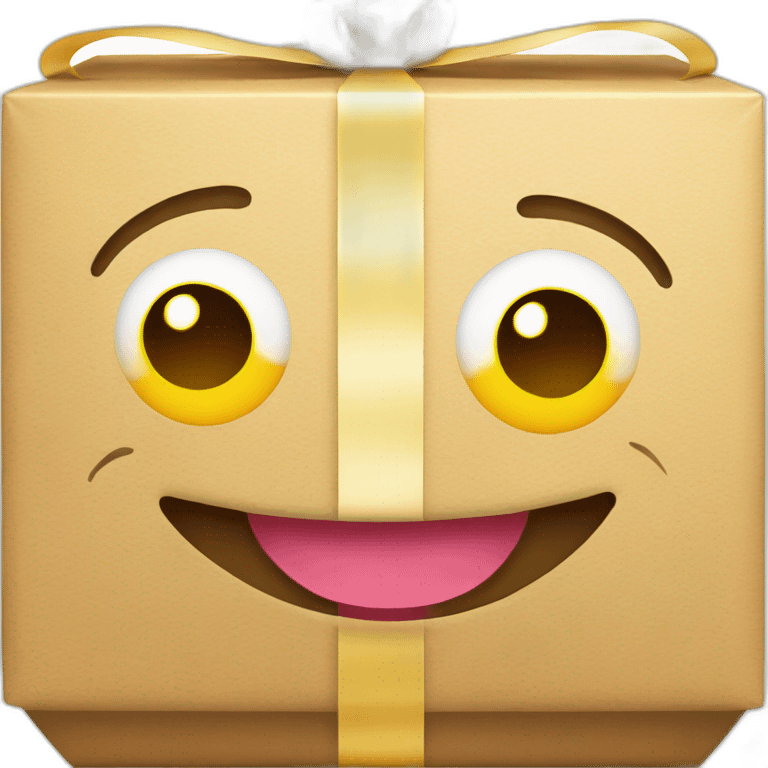 gift box with smile emoji