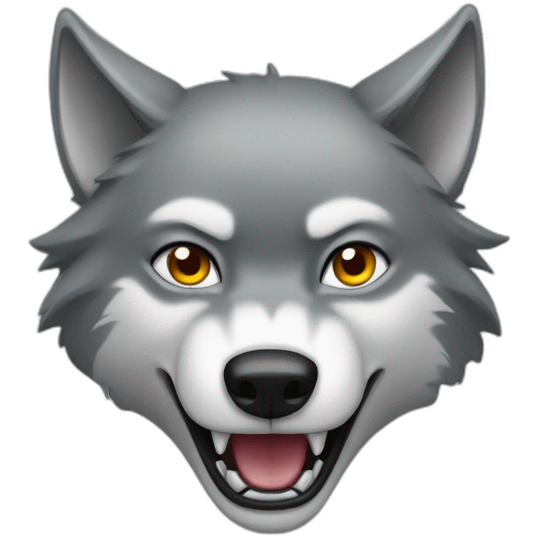 female wolf growling emoji