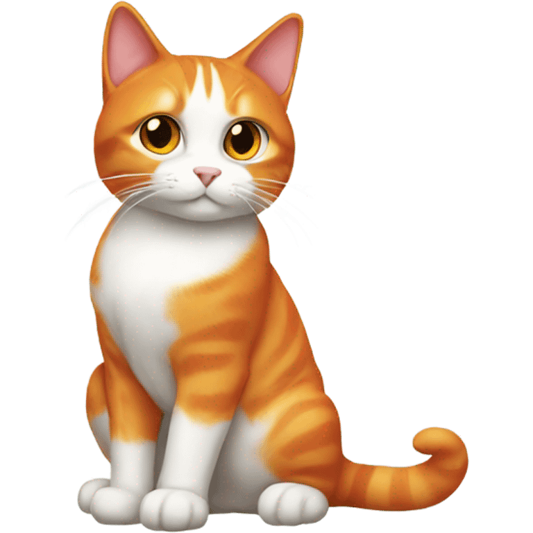 Orange and white cat emoji