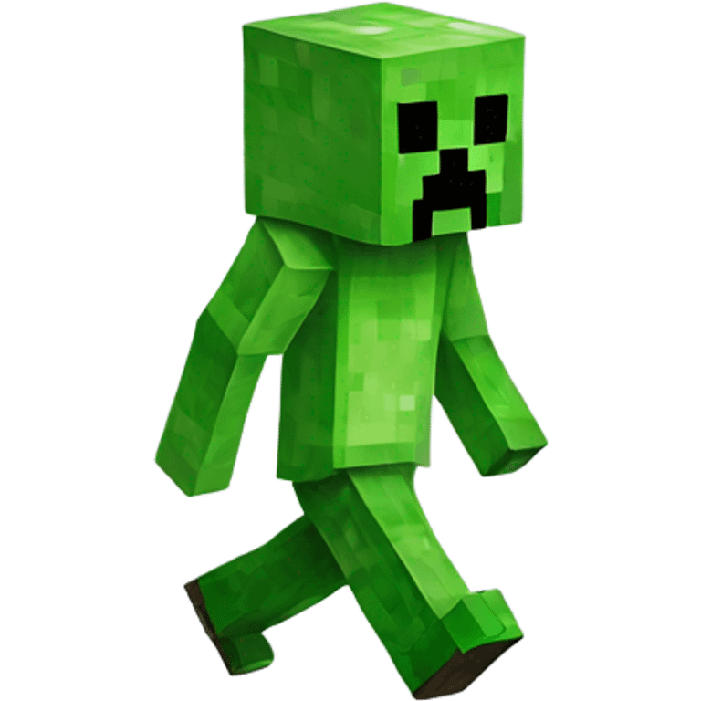 Minecraft creeper walking emoji