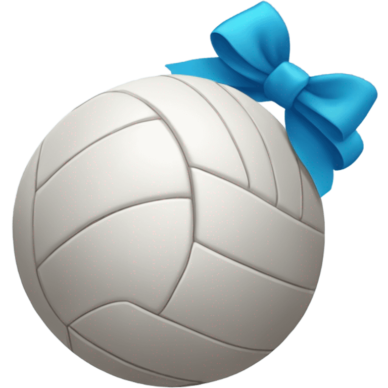 Volleyball with a small blue bow emoji