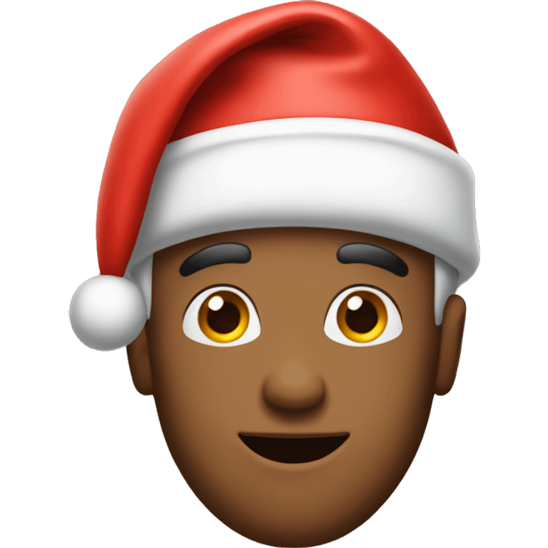 A guy in a Santa hat emoji