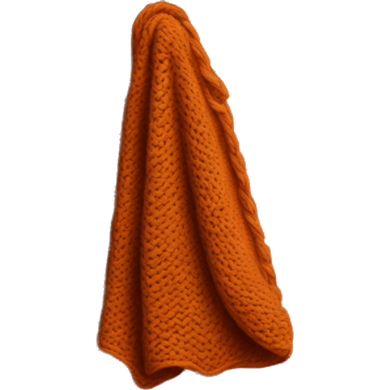 Knitted burnt orange blanket  emoji