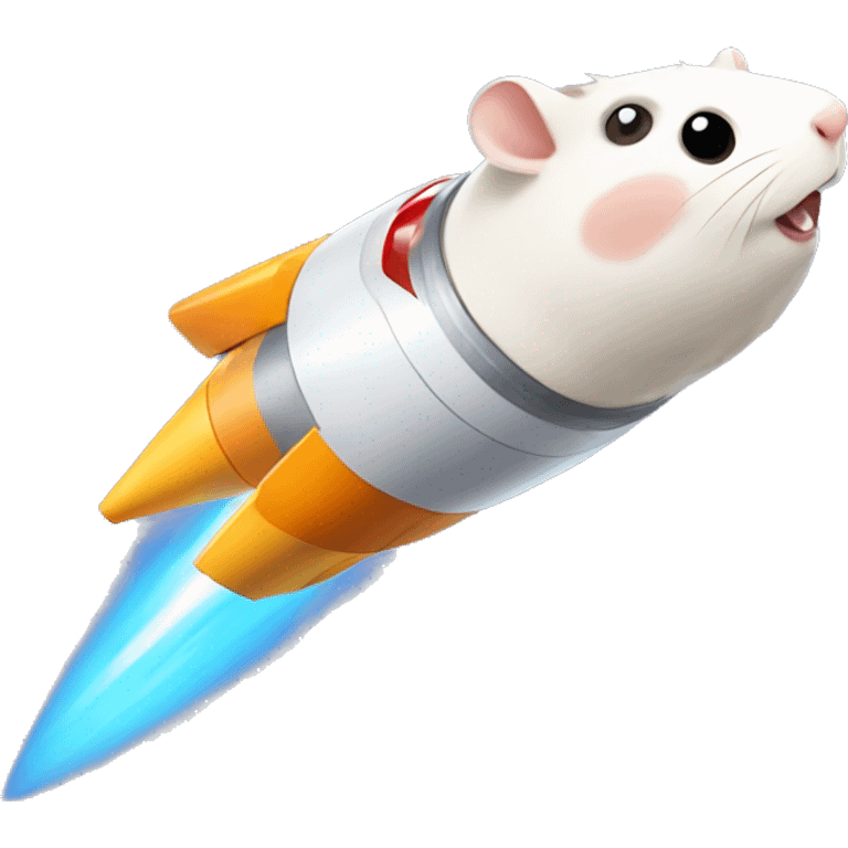 Hamster on Lance rocket emoji