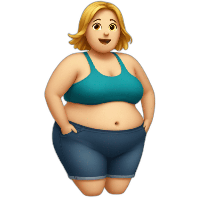 obese-woman-belly emoji