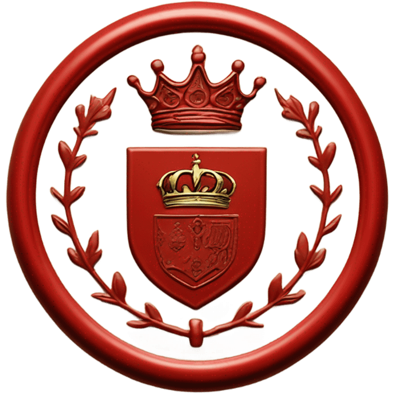 king wax seal red circle emoji