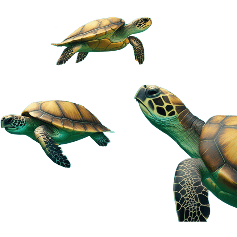 Snorkeling with turtles  emoji