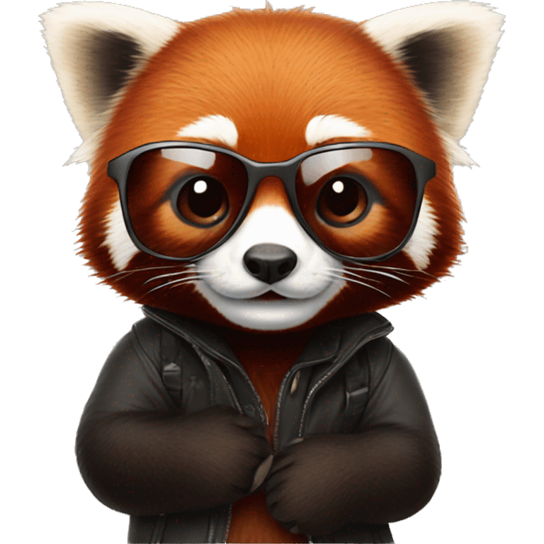 Red panda with sunglasses emoji