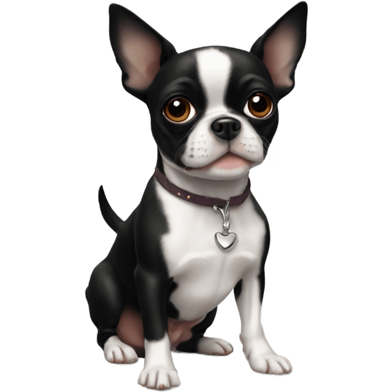 Boston terrier chihuahua black  emoji