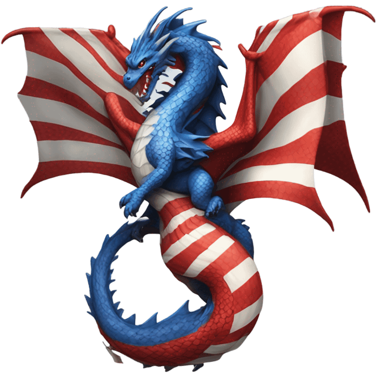 Dragon with American flag emoji