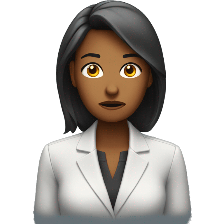 Frustrated business woman emoji