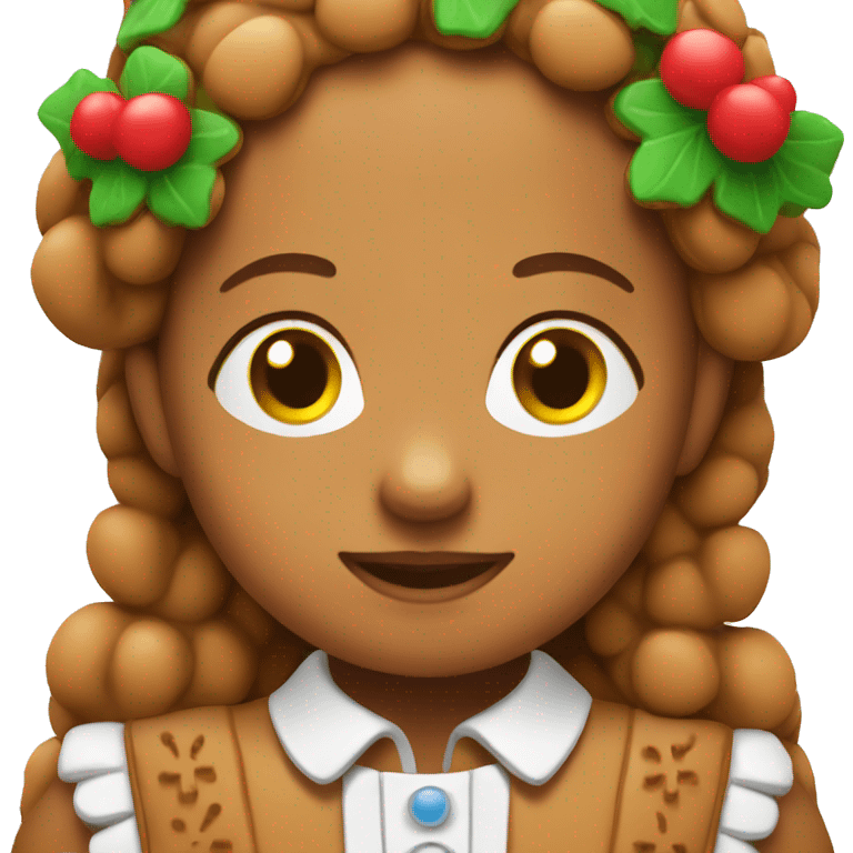 Cute gingerbread girl  emoji