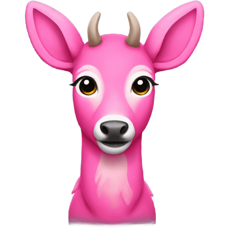 pink deer  emoji