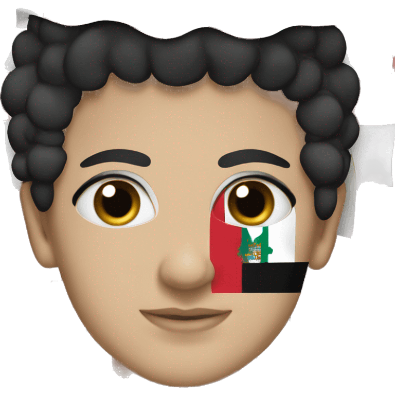 Sardinia flag with black heads emoji