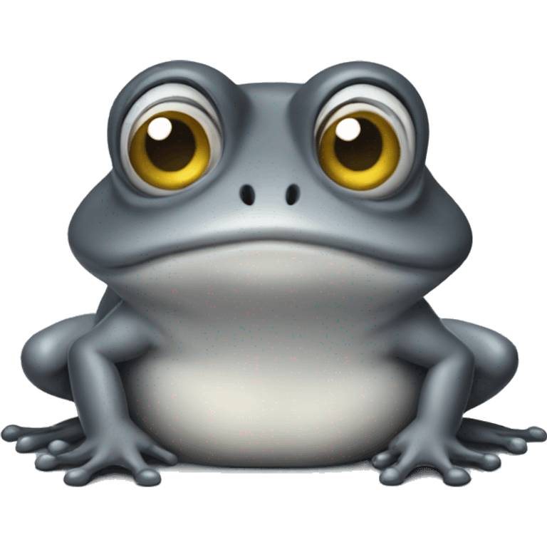 scary gray frog emoji