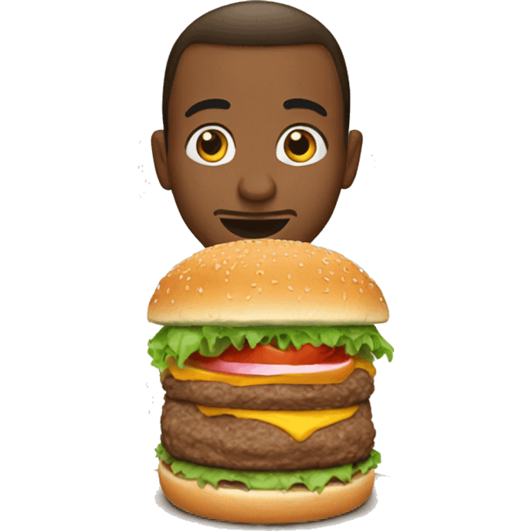 Baldwin 4 qui mange un burger emoji