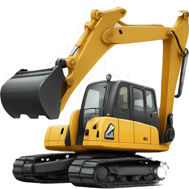 Excavator with smile emoji