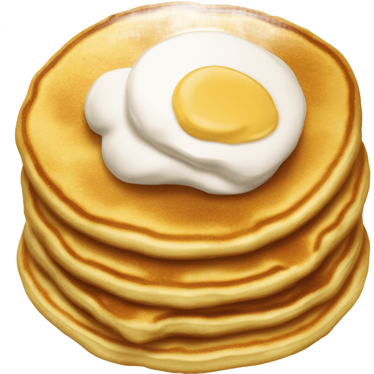 Pancakes with cream  emoji