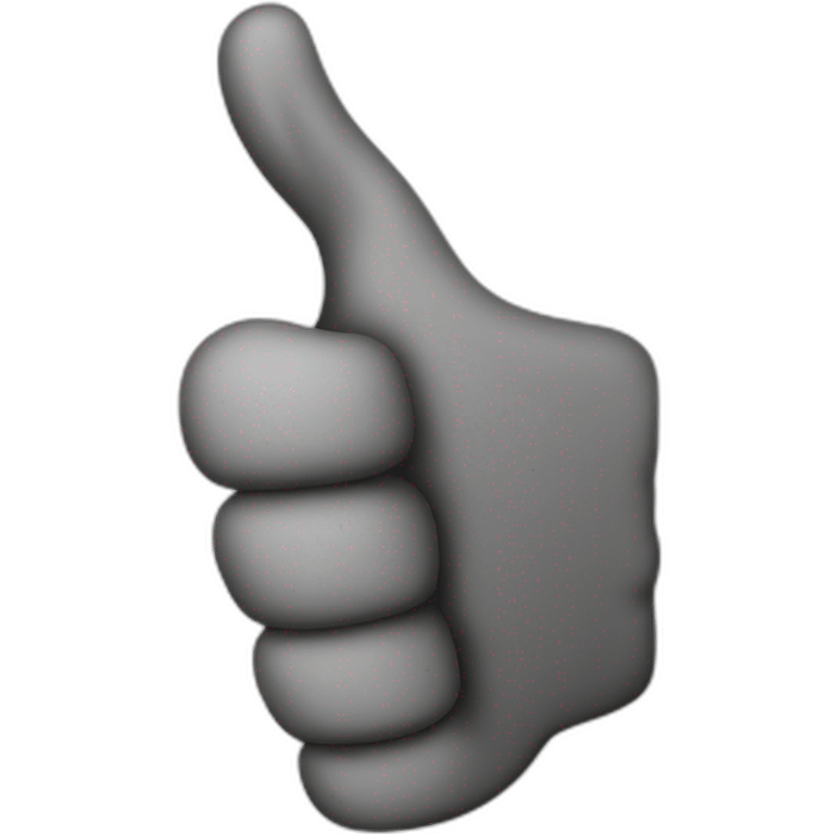 Thumbs up, the thumb bent emoji