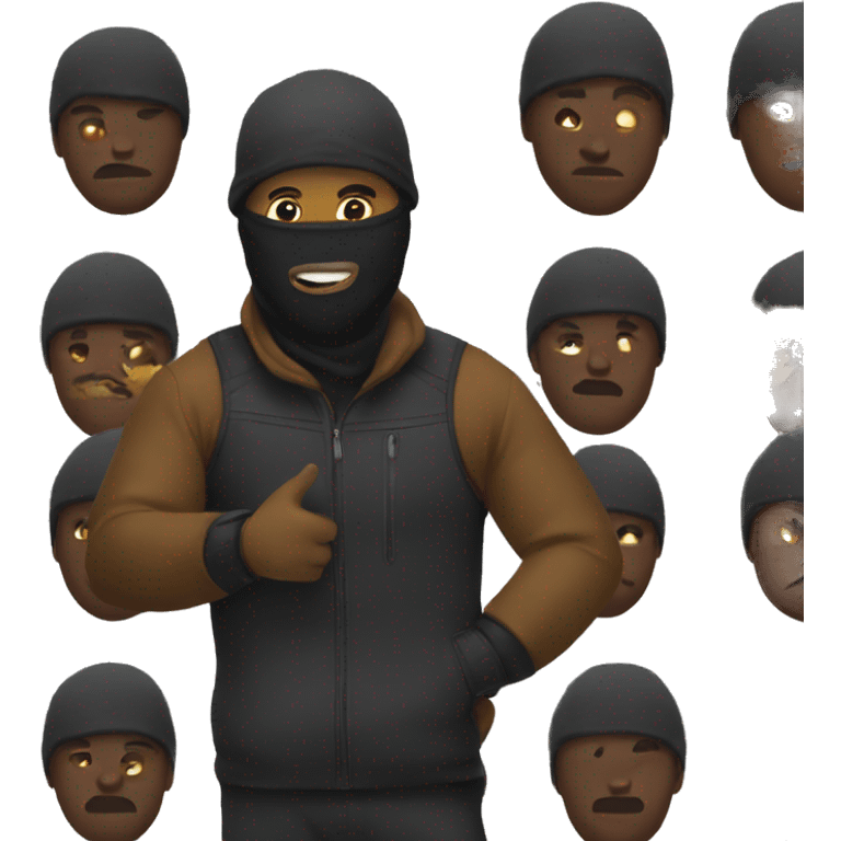 Big man with a ski mask emoji