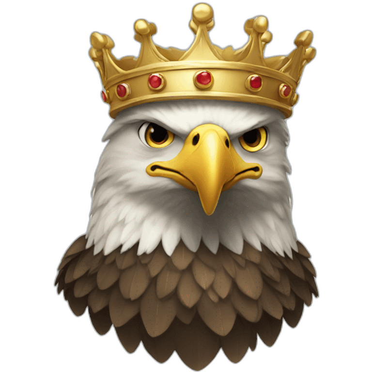 Eagle with crown emoji