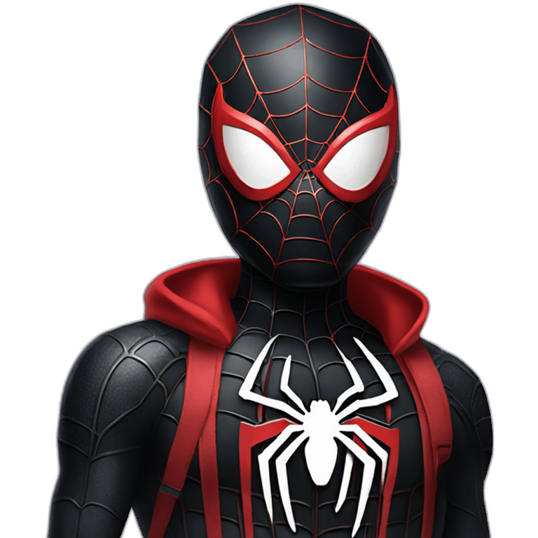 miles morales with spiderman mask emoji