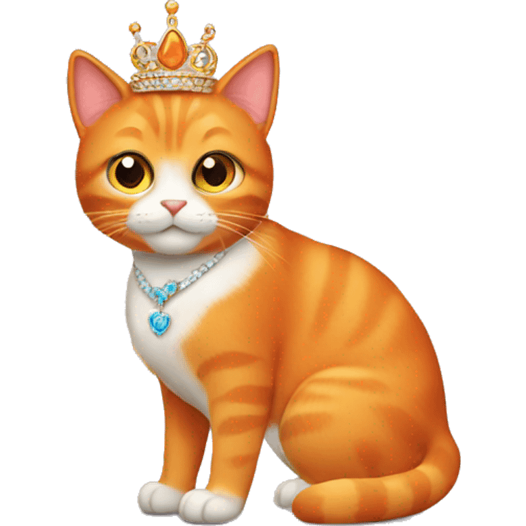 All orange cat with tiara emoji