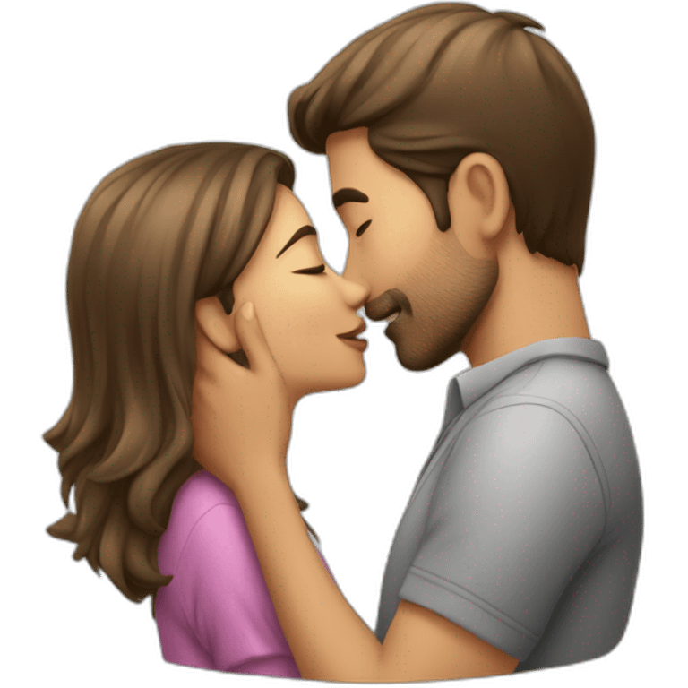 man kissing girl emoji