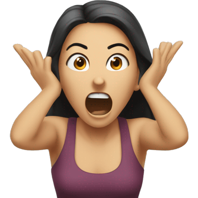 Woman yelling with steam coming out her ears emoji