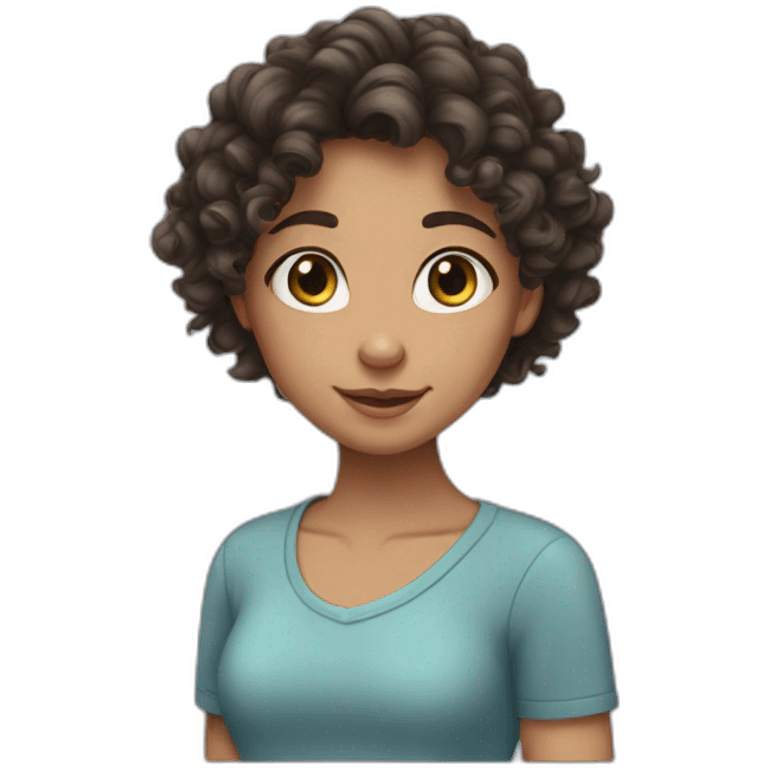 curly brunnet girl emoji