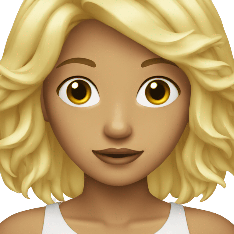 Palm face girl blonde hair emoji