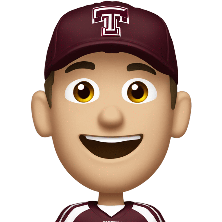 Johnny manziel in a Texas a&m maroon uniform holding up one thumb  emoji