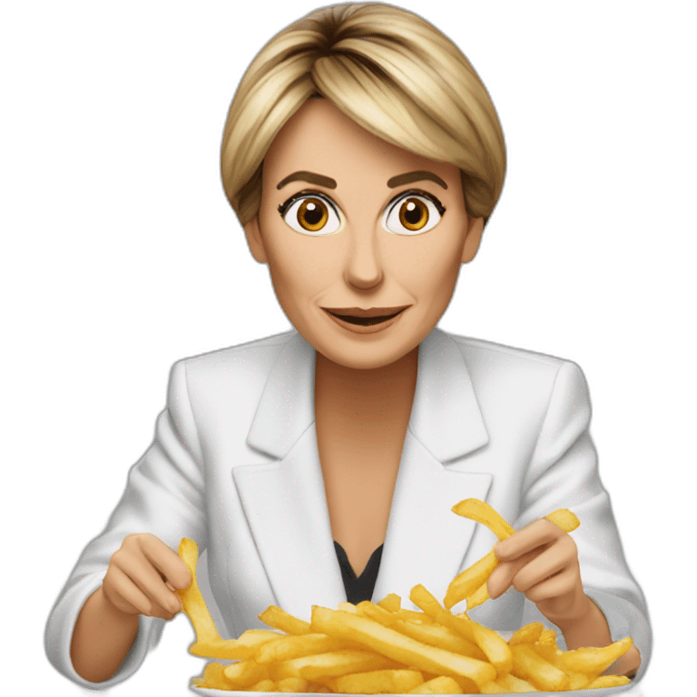 emanuelle macron qui mange des frites emoji