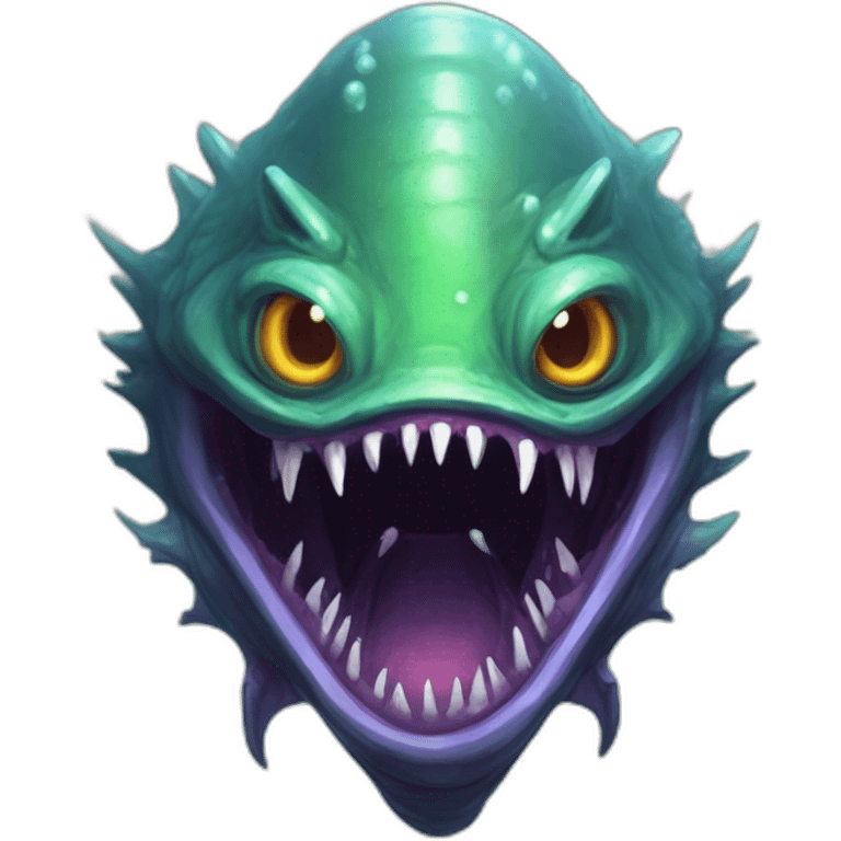 alien sea monster scifi roguelike rpg style inspired by slay the spire digital art emoji