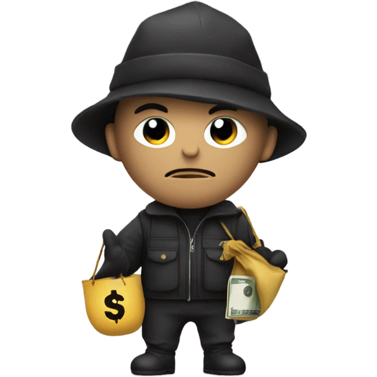 Robber with money bag emoji